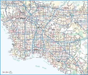 Plano de calles de Los Ángeles.