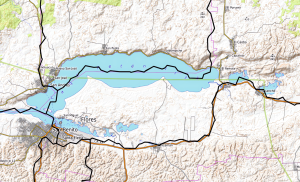 Mapa del lago Petén Itzá