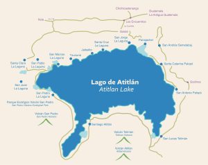 Mapa del lago Atitlán