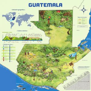 Mapa turístico de Guatemala