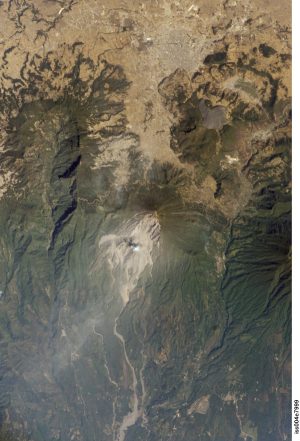 Imagen satelital del Volcán Santa María