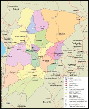 ¿Cuáles son los municipios del departamento de Chimaltenango?