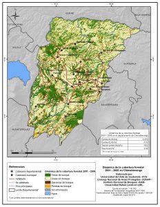 Cobertura forestal en el Departamento de Chimaltenango 2001-2006.
