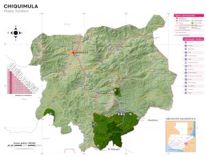 Mapa turistico del Departamento de Chiquimula