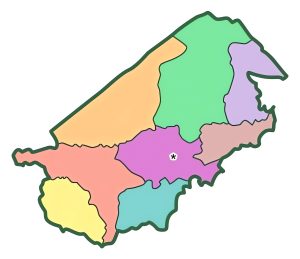 Mapa mudo del Departamento de El Progreso