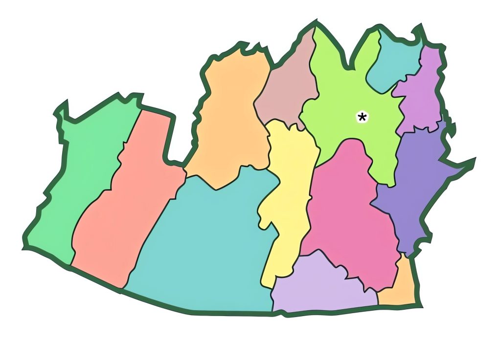 Mapa mudo del Departamento de Escuintla.