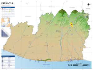 Mapa turistico del Departamento de Escuintla