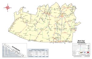 Mapa de carreteras del Departamento de Escuintla