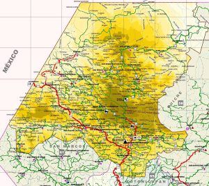 Mapa del Departamento de Huehuetenango