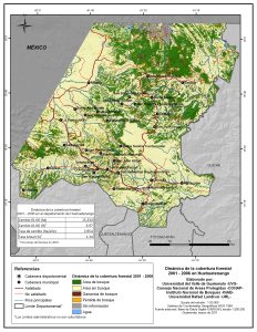 Cobertura forestal en el Departamento de Huehuetenango.