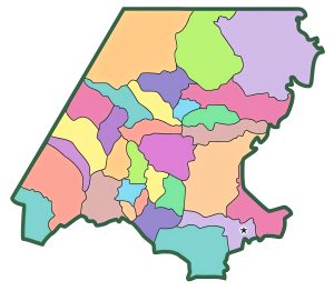 Mapa mudo del Departamento de Huehuetenango