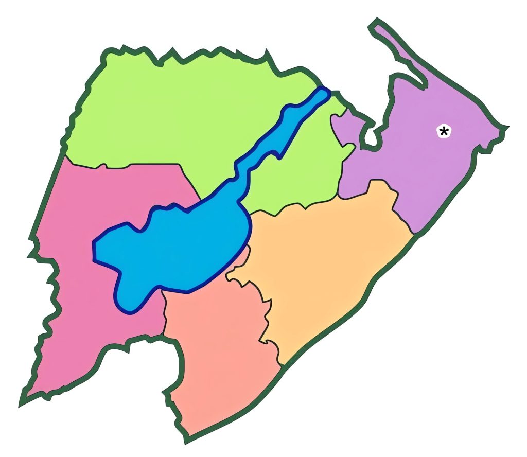 Mapa mudo del Departamento de Izabal.