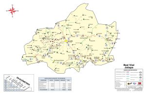 Mapa de carreteras del Departamento de Jalapa (Guatemala)