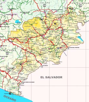 Mapa del Departamento de Jutiapa