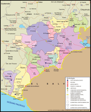 ¿Cuáles son los municipios del departamento de Jutiapa?