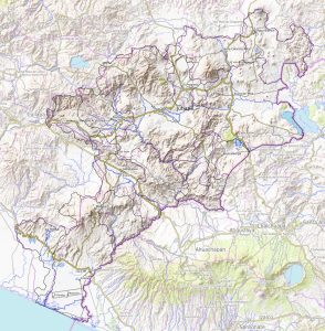 Mapa topográfico del Departamento de Jutiapa.