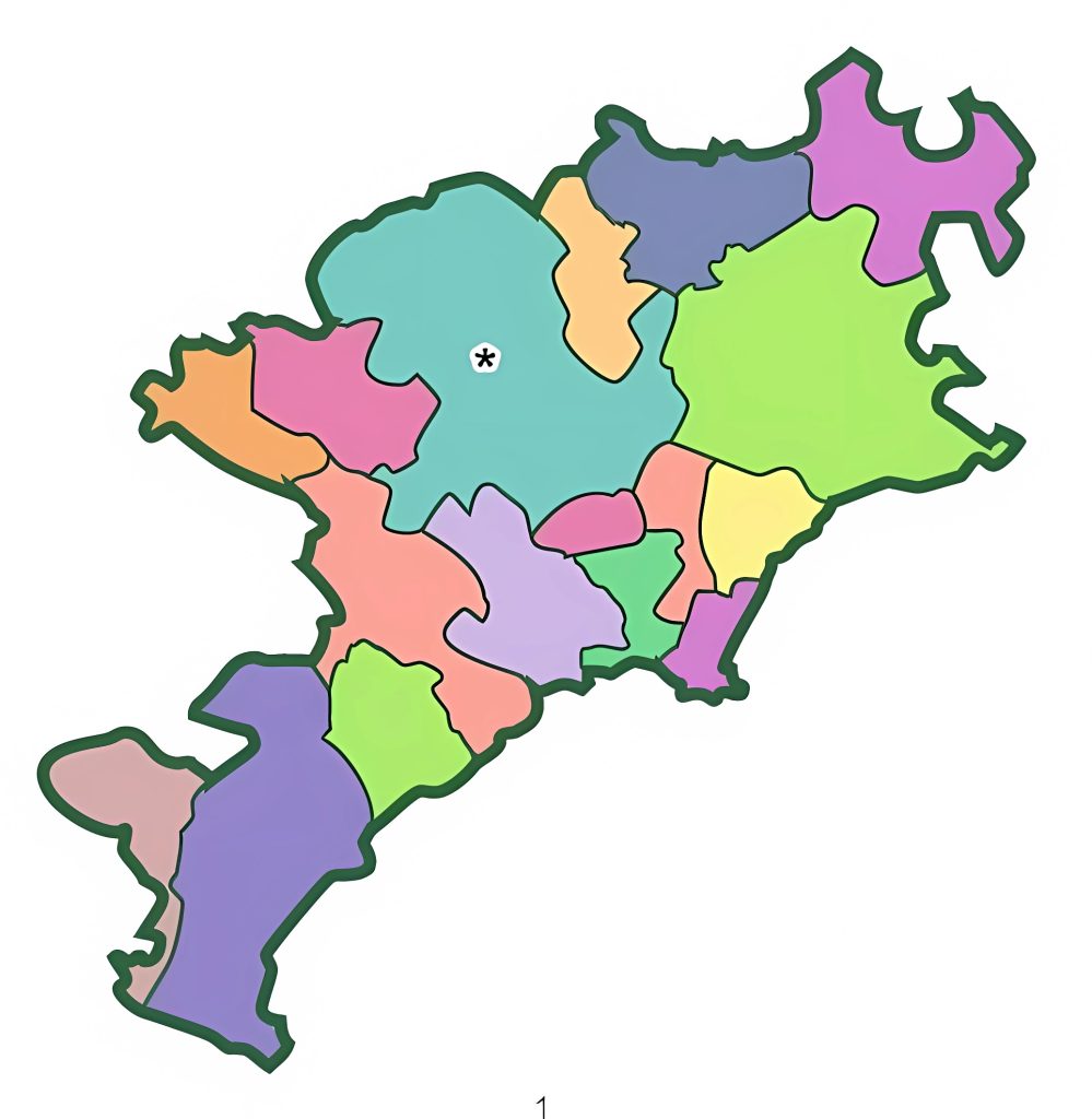 Mapa mudo del Departamento de Jutiapa.