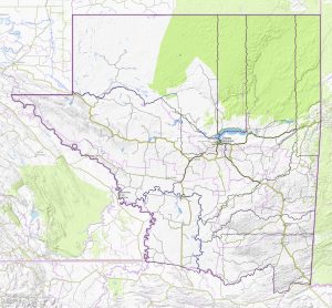 Mapa topográfico del Departamento de Petén.