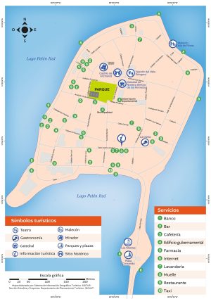 Mapa de la Isla de Flores (Guatemala)
