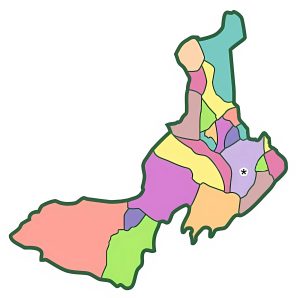 Mapa mudo del Departamento de Quetzaltenango