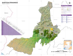 Mapa turistico del Departamento de Quetzaltenango