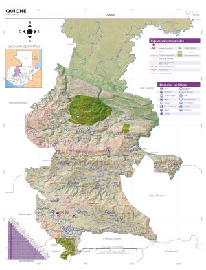 Mapa turistico del Departamento de Quiché