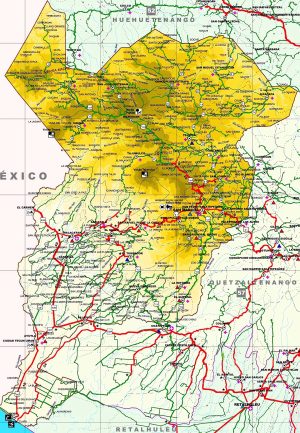 Mapa del Departamento de San Marcos