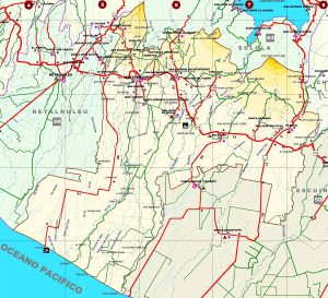 Mapa del Departamento de Suchitepéquez