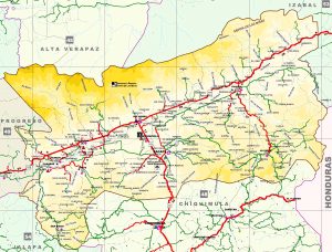 Mapa del Departamento de Zacapa
