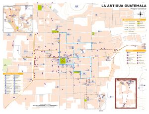 Mapa de la ciudad de Antigua Guatemala
