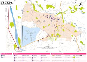 Mapa de la ciudad de Zacapa