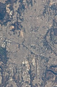 Imagen satelital de la Ciudad de Guatemala.