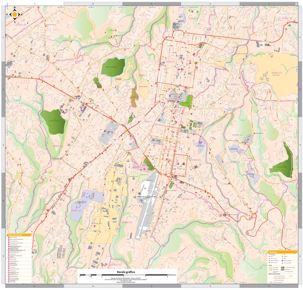 Mapa de Ciudad de Guatemala.