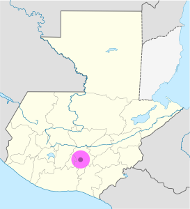 Mapa de ubicación de Ciudad de Guatemala.