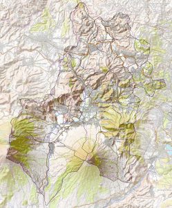 Mapa topográfico del Departamento de Sacatepéquez.