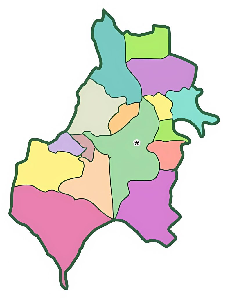 Mapa mudo del Departamento de Sacatepéquez.
