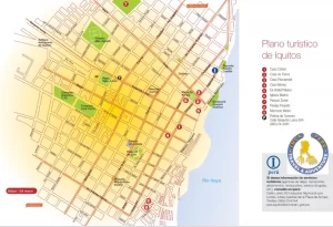 Mapa del centro de Iquitos
