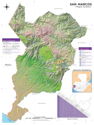 Mapa turistico del Departamento de San Marcos