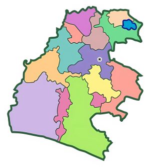 Mapa mudo del Departamento de Santa Rosa