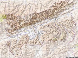 Mapa topográfico del Departamento de Zacapa.