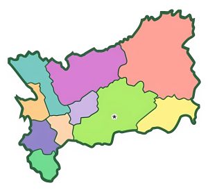 Mapa mudo del Departamento de Zacapa