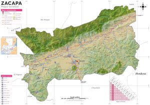 Mapa turistico del Departamento de Zacapa