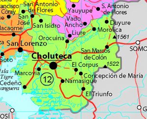 Principales ciudades del Departamento de Choluteca.