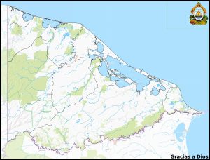 Mapa del departamento de Gracias a Dios
