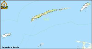Mapa del departamento de Islas de la Bahía