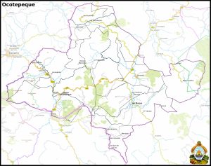 Mapa del departamento de Ocotepeque