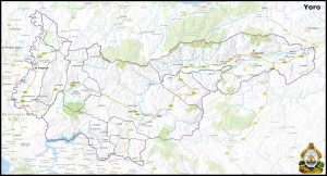 Mapa del departamento de Yoro