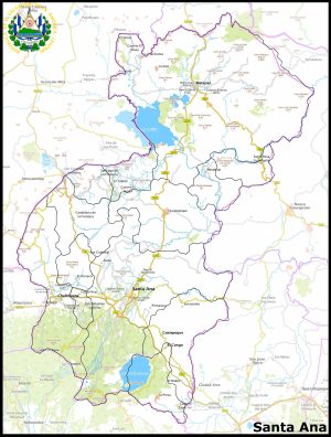 Mapa del departamento de Santa Ana
