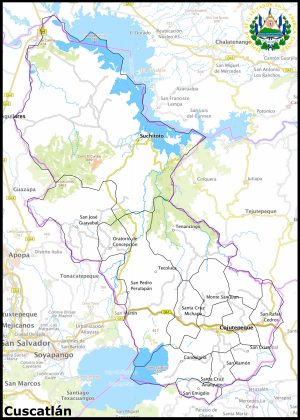 Mapa del departamento de Cuscatlán