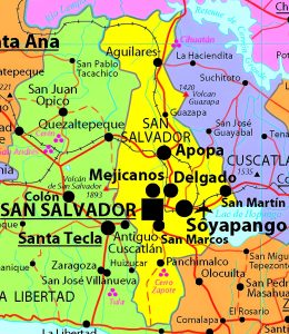 Principales ciudades del departamento de San Salvador (El Salvador).